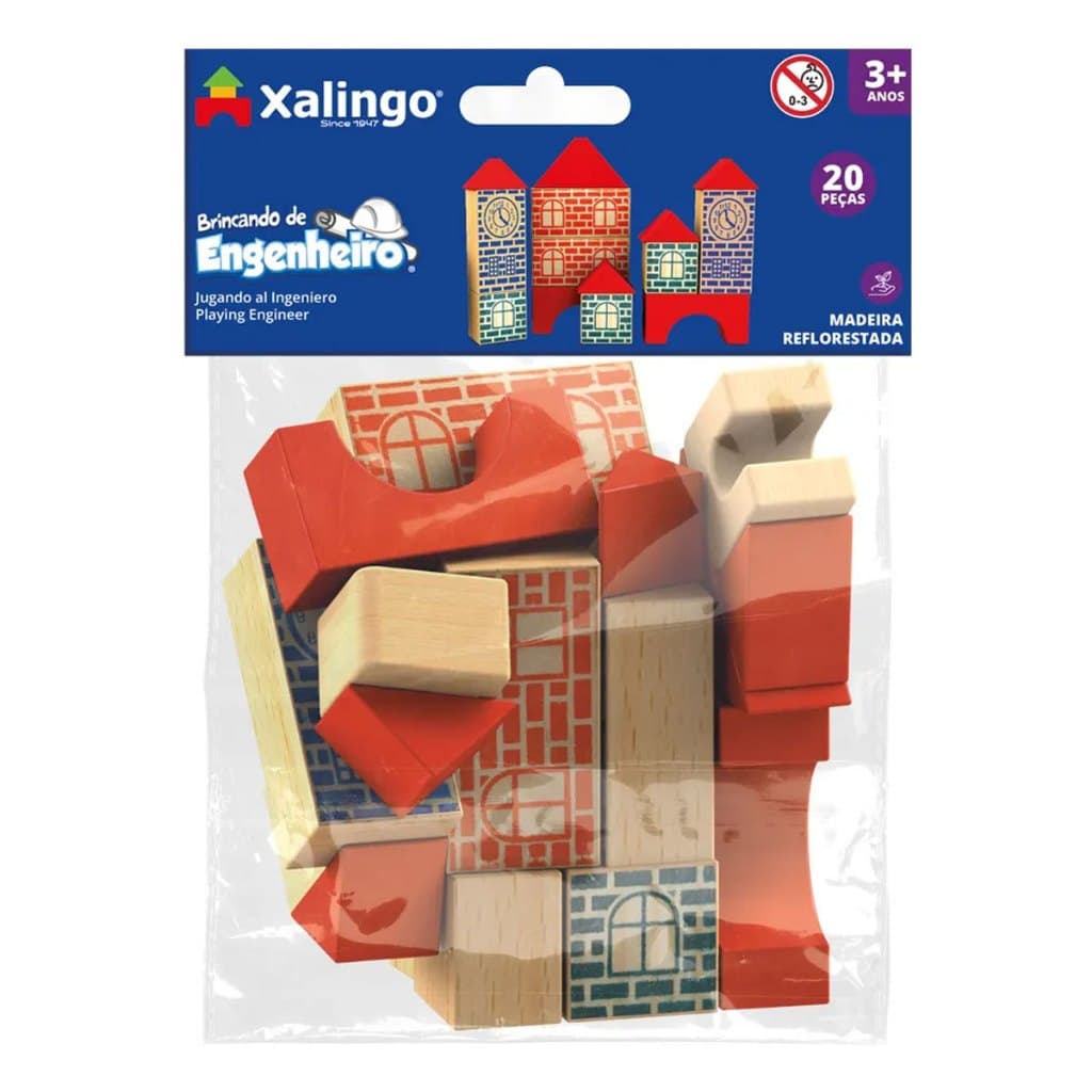 BRINCANDO DE ENGENHEIRO COM 20 PEÇAS - XALINGO - 68132