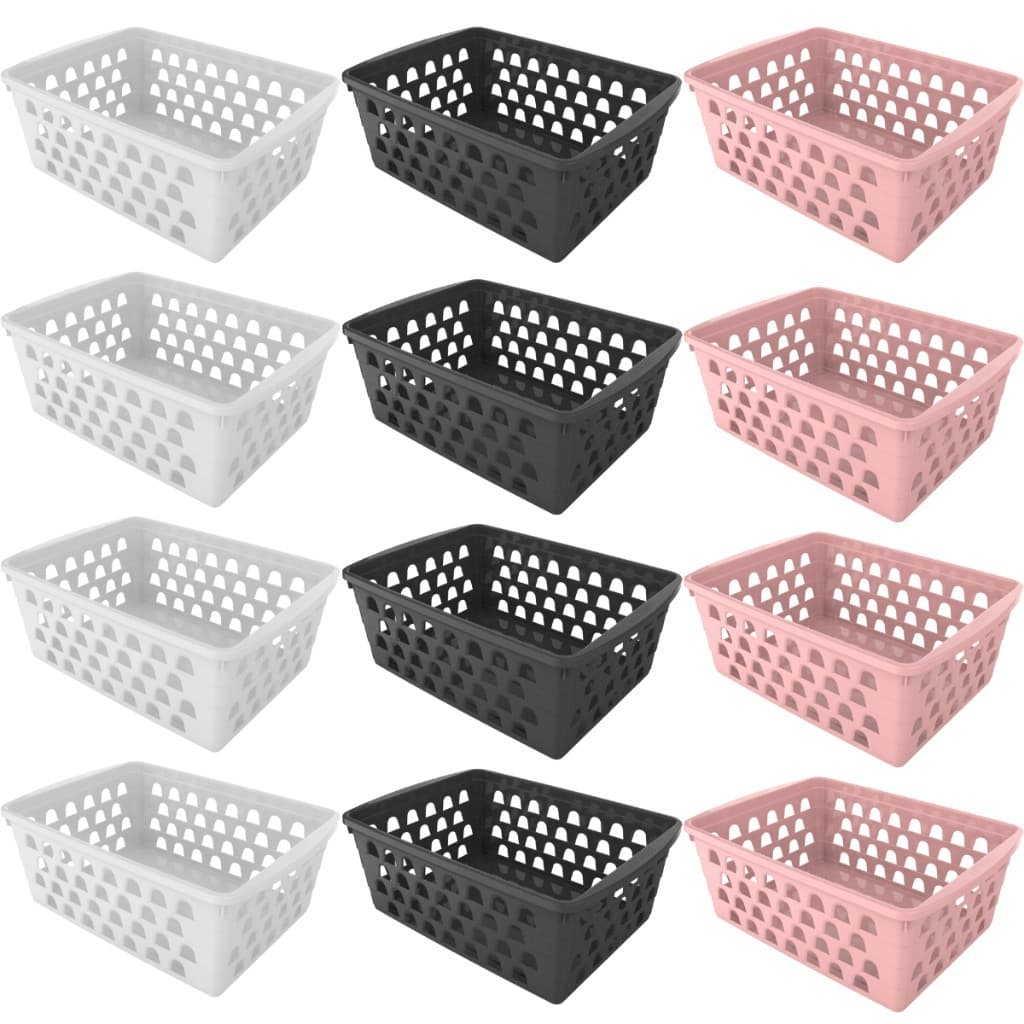 Kit Cesto Organizador Multiuso 16x13cm Para Cômoda Gaveta Banheiro