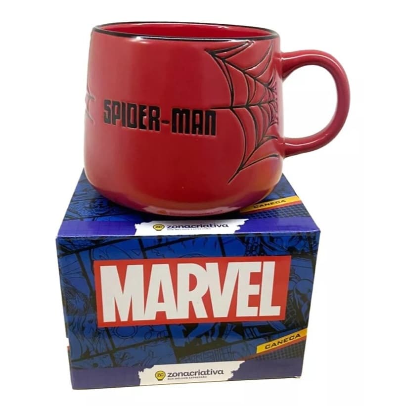 Caneca Homem Aranha Moma Marvel 500ml Presente Geek Spider