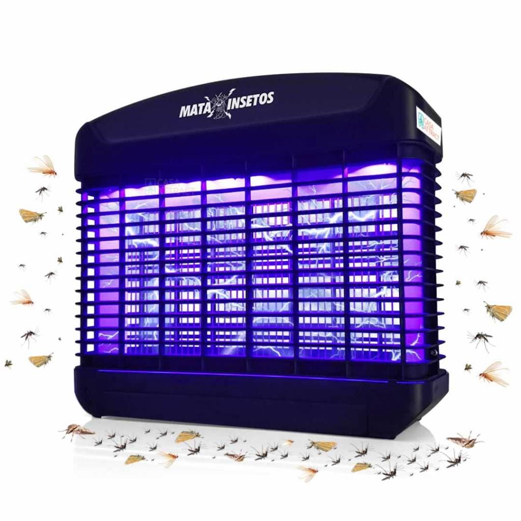 Armadilha Mata Mosquitos Elétrico Premium Casa Attract 2000V Grade Intercalada Mata Até Maruim