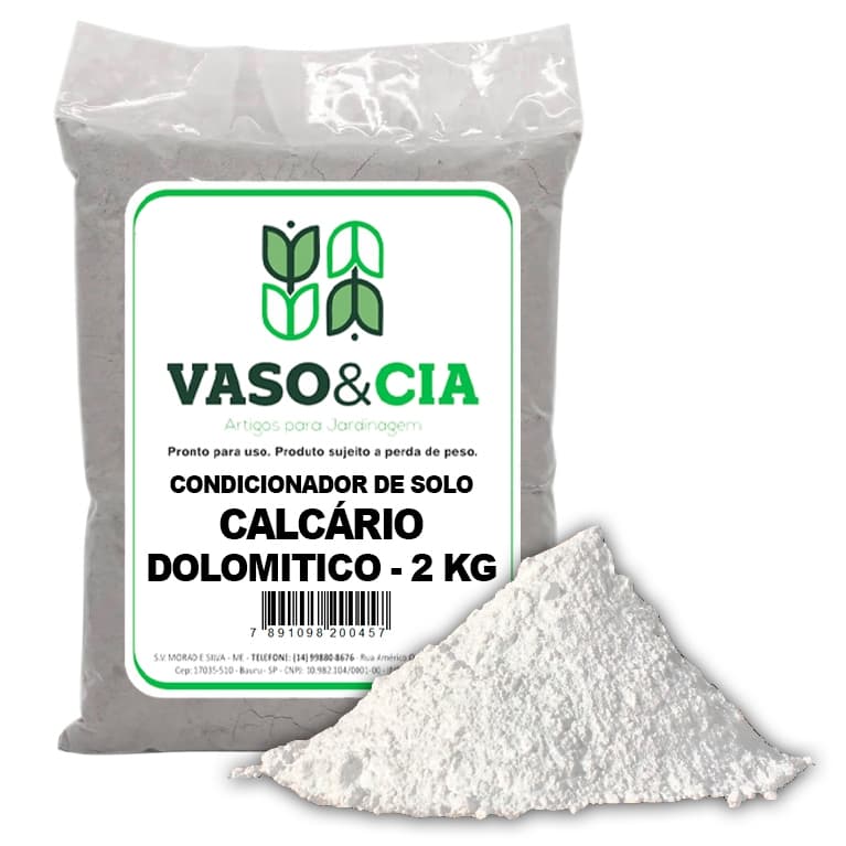 Condicionador de Solo Calcário Dolomítico - Fertilizante Correção de Solo Agrícola e Jardinagem 2 KG