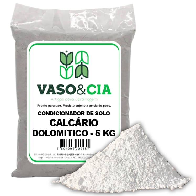 Condicionador de Solo Calcário Dolomítico - Fertilizante Correção de Solo Agrícola e Jardinagem 5 kg