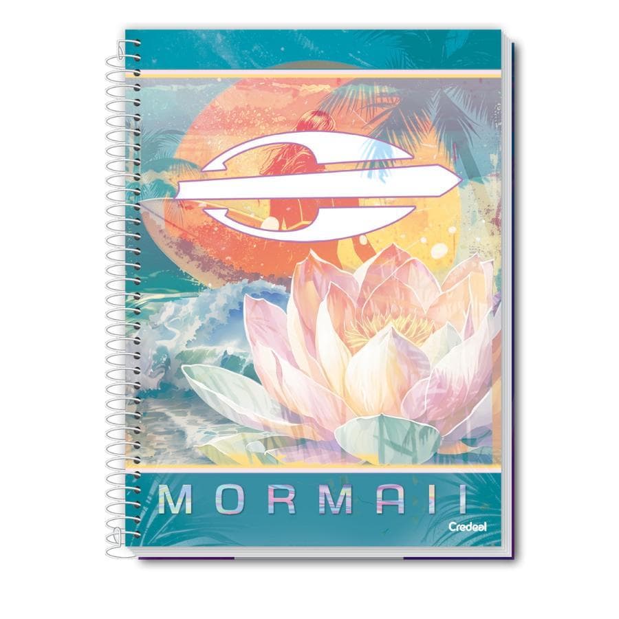 Caderno  papelaria Fofa Mormaii10 Matérias volta as aulas