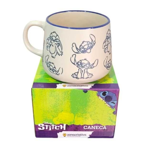 Caneca Stitch 500ml Licenciada Disney Modelo Moma