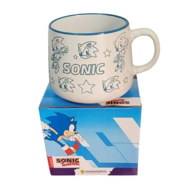 Caneca Sonic Moma Presente Oficial Zona Criativa 500ml