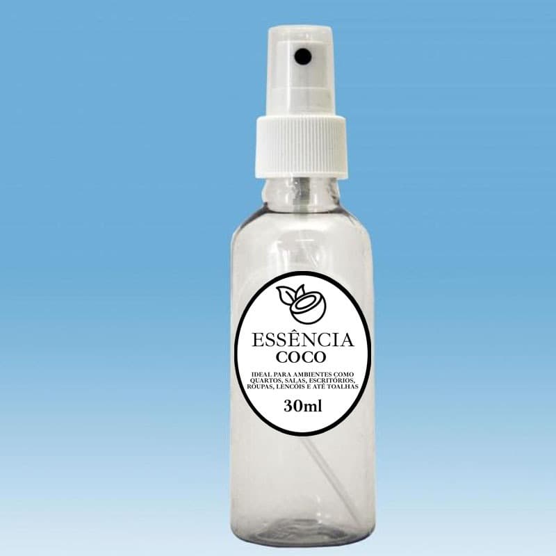 Essência Fragrância Coco 30ml Perfume Ambientes, Casa, Trabalho, Quartos, Salas, Roupas, Lençóis e Toalhas