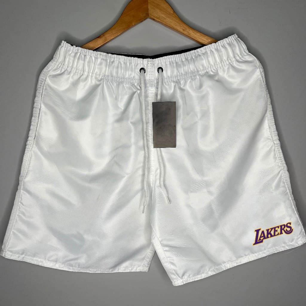 Short Bermuda Mauricinho Antiodor Esportiva LAKERS NOME - Academia, Skate, Basquete, Corrida Tactel PREMIUM