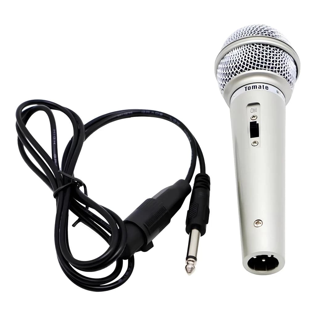 Microfone Com Fio Dinamico Karaoke Profissional 3 mt - M-303 - Dragão