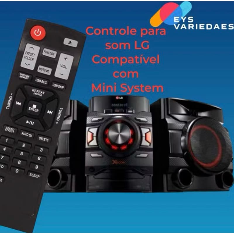 Controle Compativel Xboom L G Cm8460 Cm8360 Cm5660 Cm4460 - - Substituto Compatível