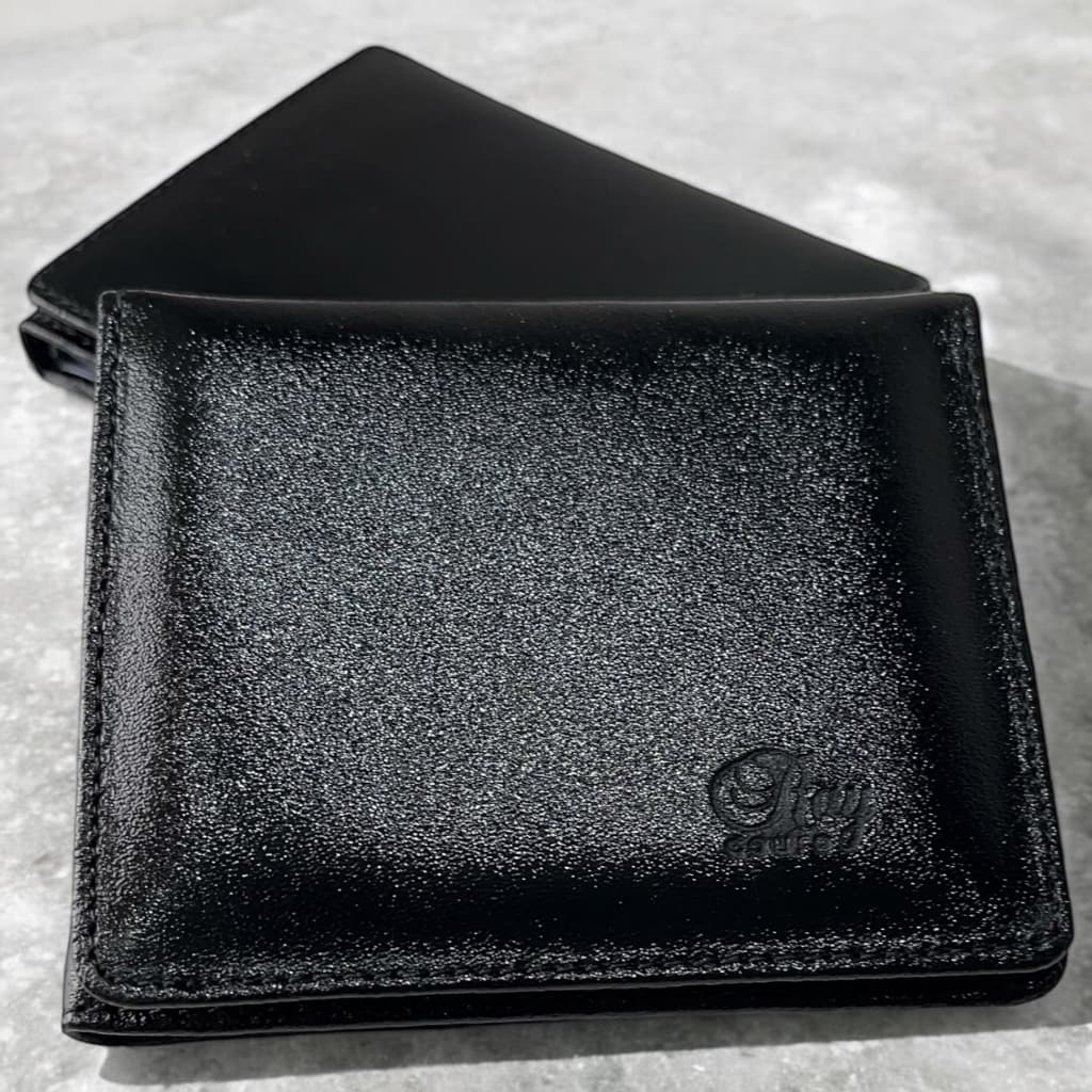 Carteira Masculina Pequena de Couro Legítimo Preta e Marrom Slim Modelo L Com Divisória Porta  CNH