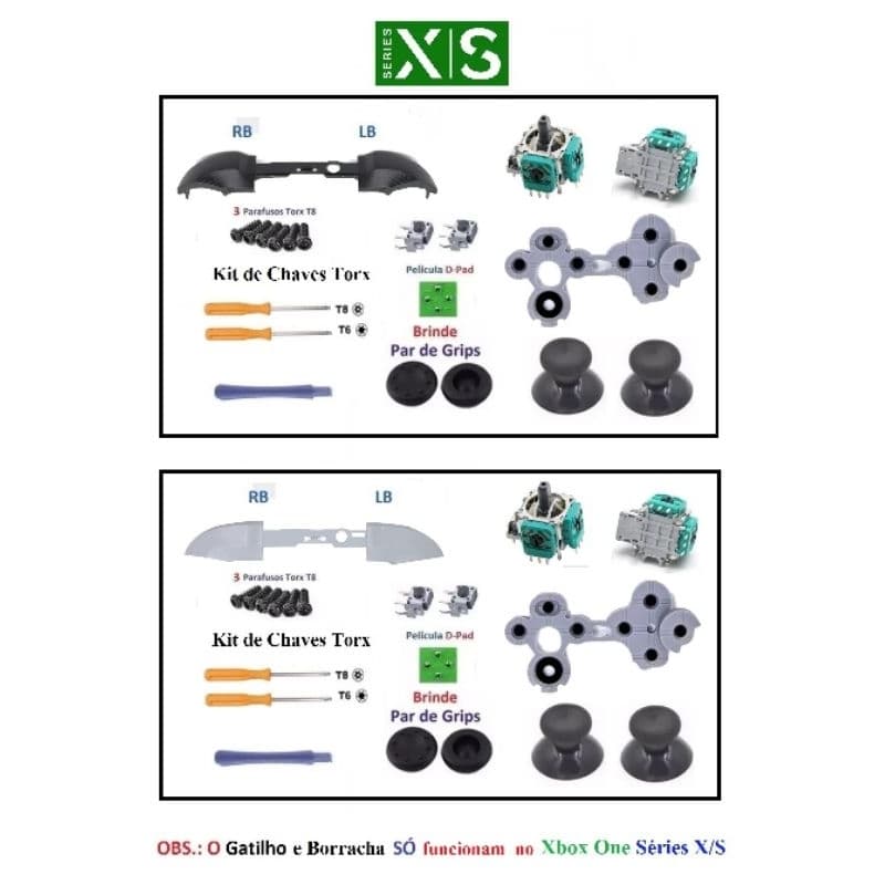 Kit peças Reparo Controle Xbox One Séries X S 1914 - Sw-28