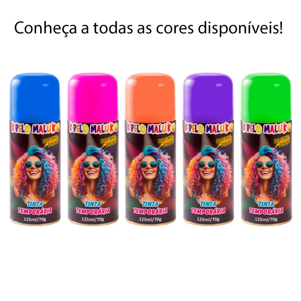 Spray Para Cabelos Infantil Adulto Temporario Diversas Cores