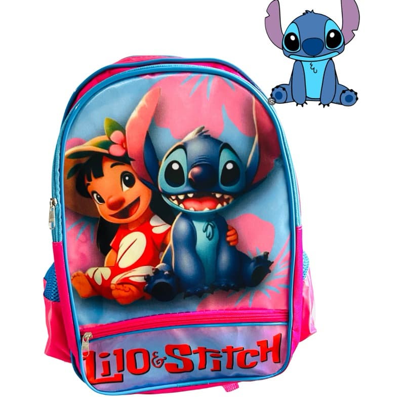 Mochila Escolar Lillo Stitch Grande Costas