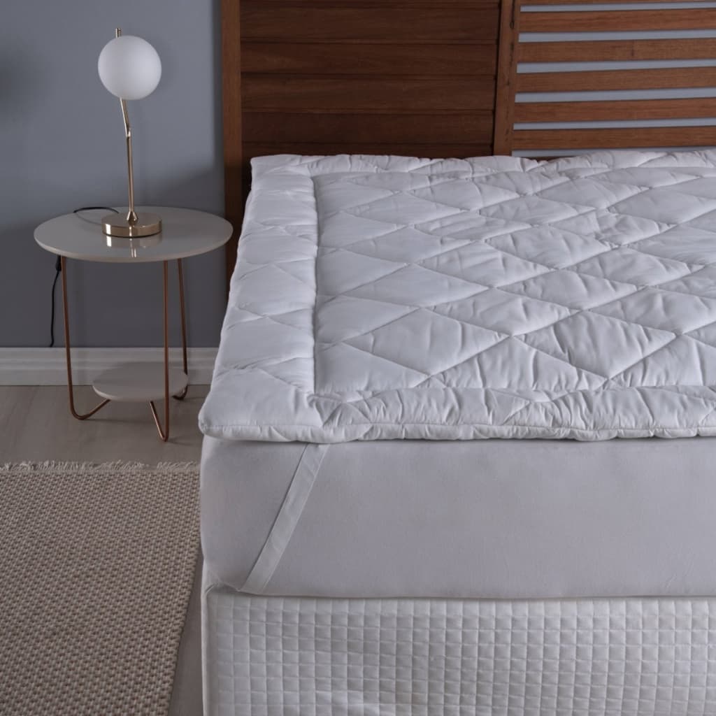 Pillow Top Queen 800 Gramas Percal 100% Algodão Com Elástico De FIxação