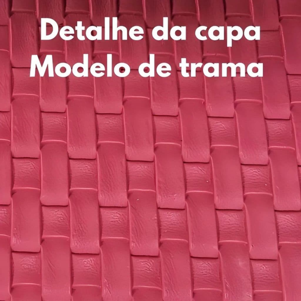 CADERNO 11 DISCOS A4 CAPA DURA COURINO DE TRAMA - PAPELARIA FOFA