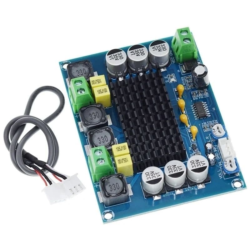 TPA3116D2 Módulo Amplificador de Áudio 2 Canais Estéreo 2x120W DC12-24V