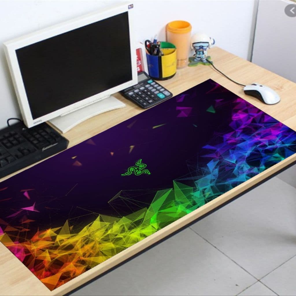 Mousepad c/borda selada RZR,exclusivo e não desfia. Novidade gamer.Antiderrapante –Escolha o tamanho