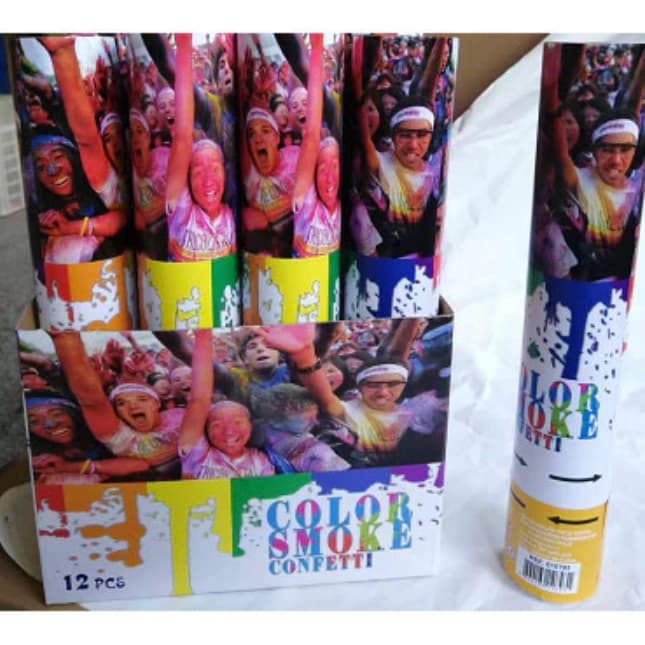 Lança Confete em Pó Colorido Chá Revelação Festa Das Cores Envio Imediato