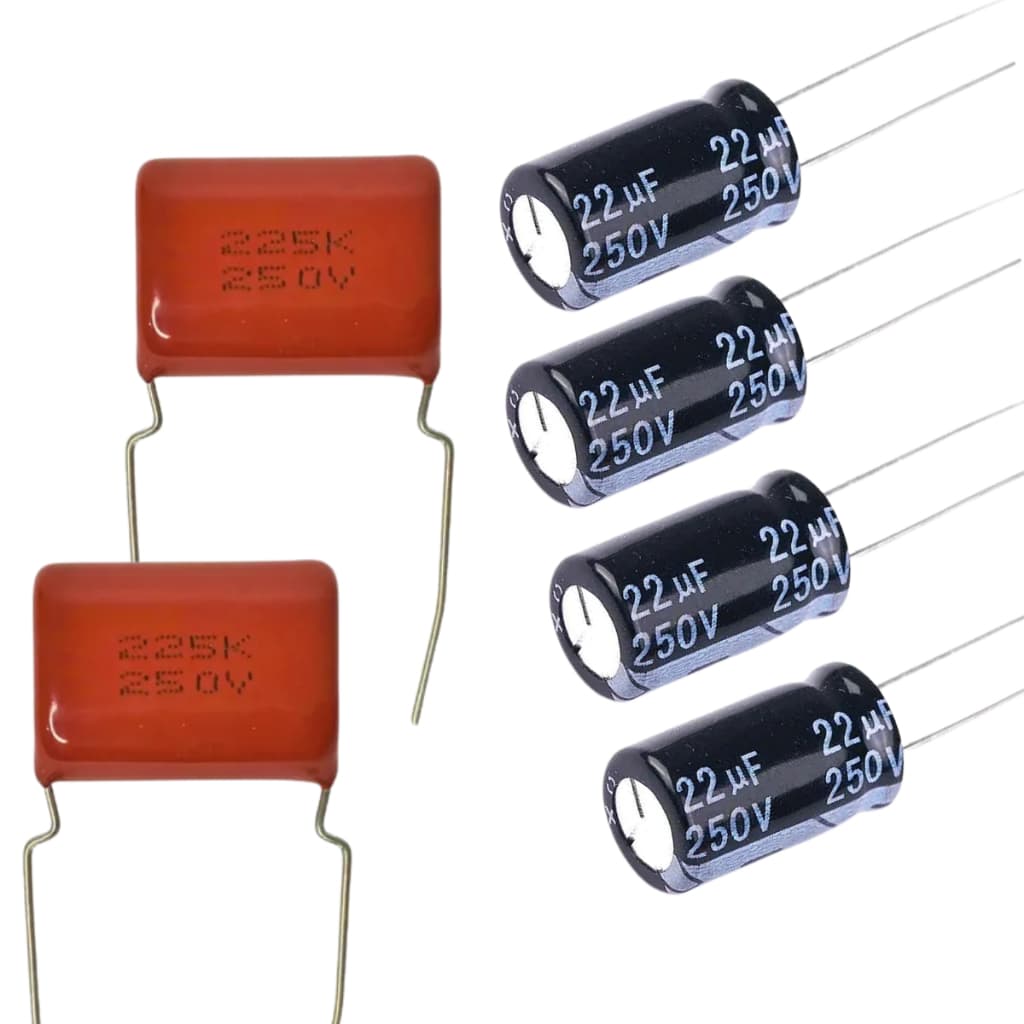 Kit 4 Capacitor Corneta 22x250 + 2 Capacitor 2m2x250 Tweeter