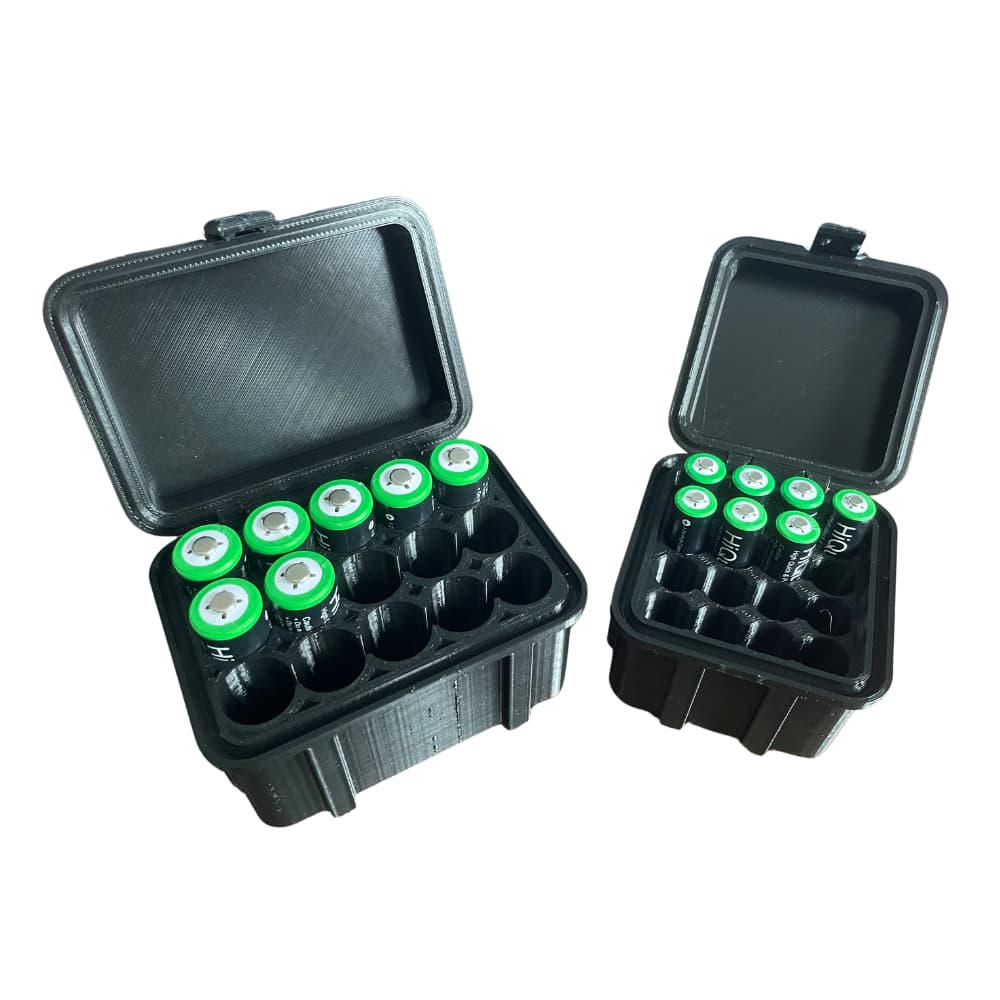 Kit 2 Case Caixa Pilha AA + AAA Estojo Organizador Dispenser
