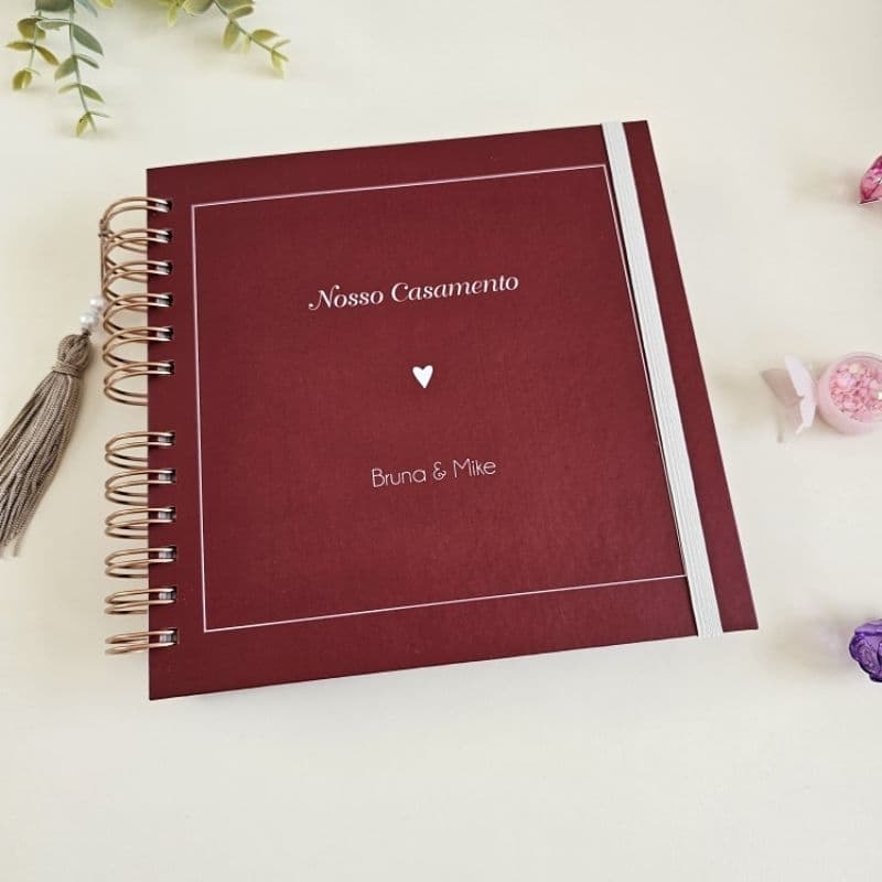 Planner Nosso Casamento Permanente Personalizado Agenda  da Noiva  Diário dos Noivos