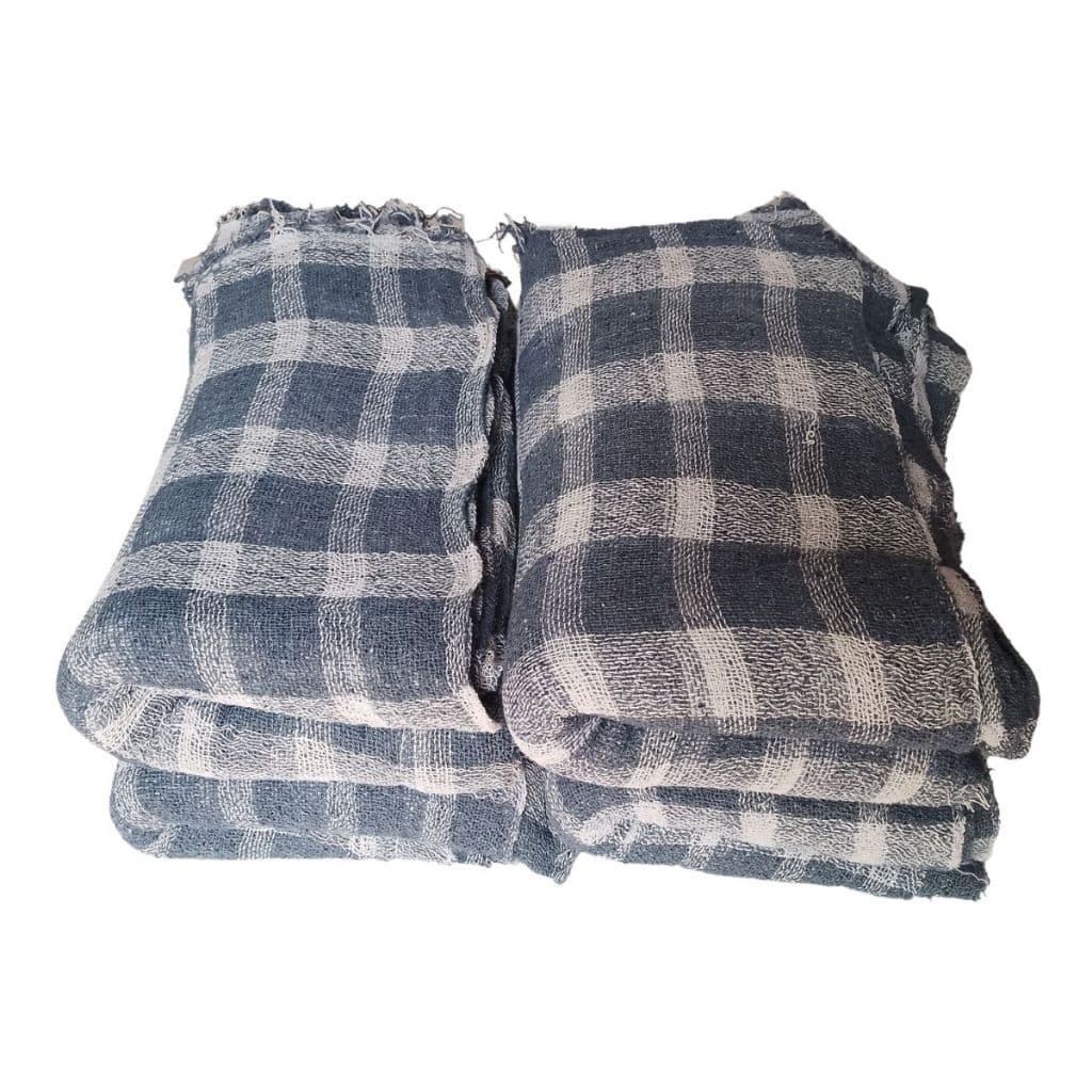 KIT 30 Panos de Chão Saco Alvejado Xadrez 40cm x 62cm