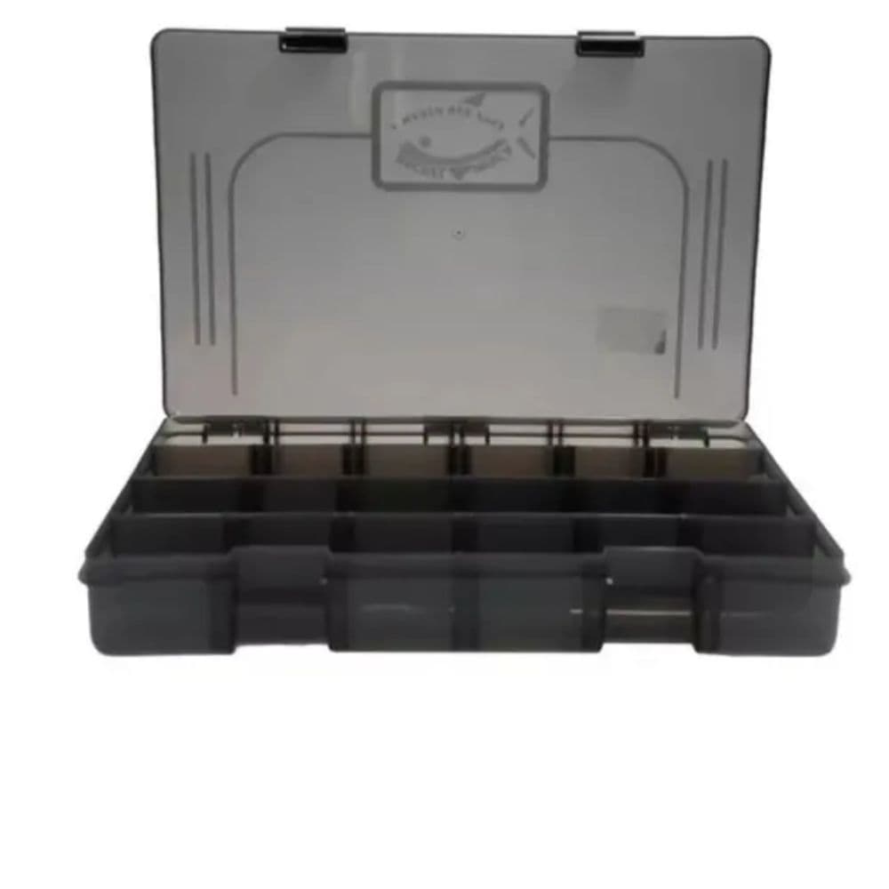 ESTOJO PARA ISCA ARTIFICIAL BOX 30 FLUOR FUME TRAVA NA COR PRETA (PROTEJA SUAS ISCA DO SOL)