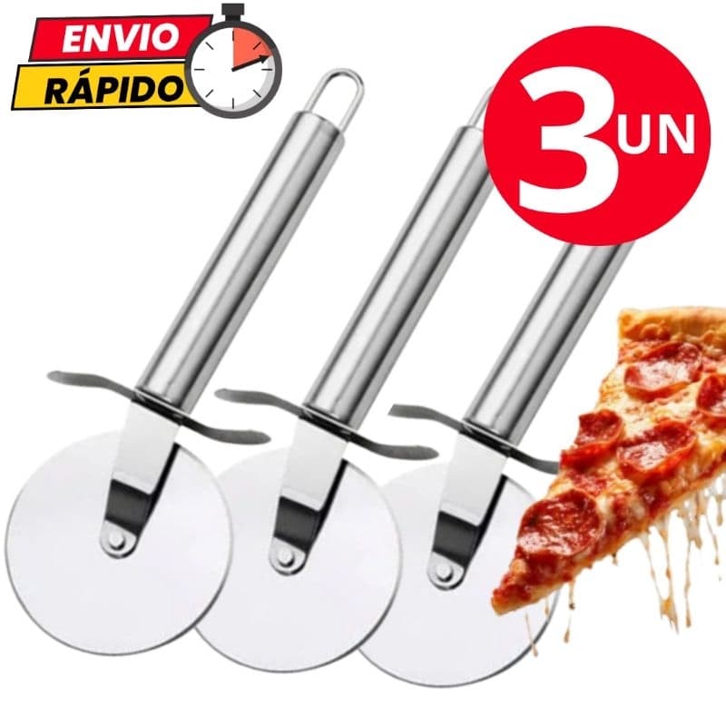 Kit Cortador de Pizza de Aço Inox Para Cozinha Casa Pizzaria Restaurante