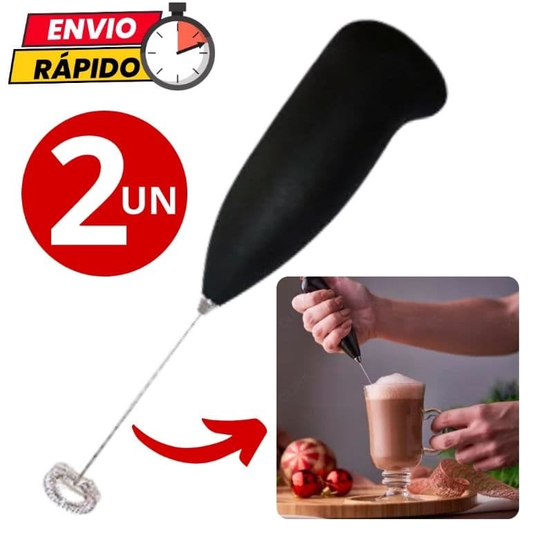 Kit 2 Mini Mixer Misturador de Bebidas à Pilha Portátil