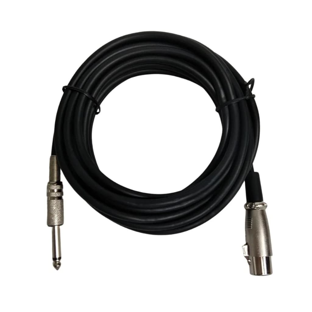 Cabo para Microfone De Alta Qualidade P10 Mono 5 Metros