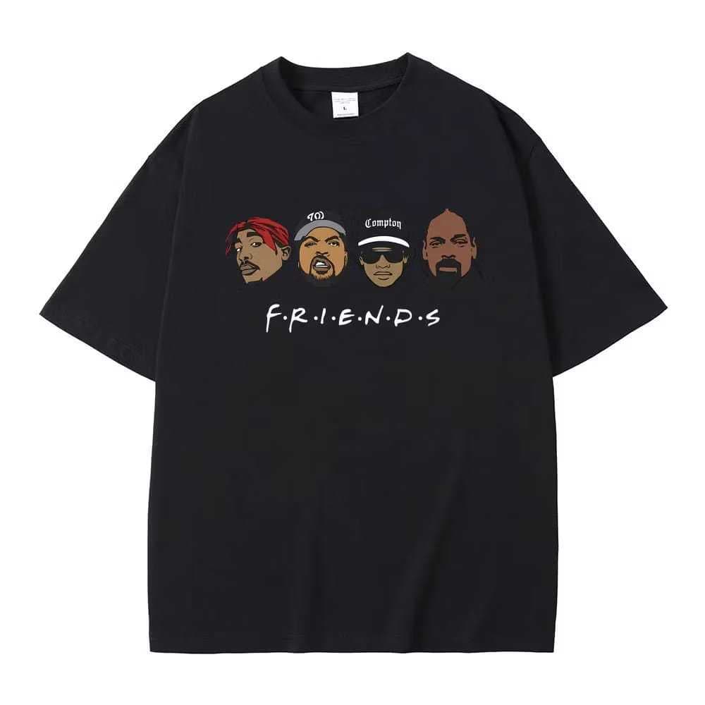 Camiseta Unissex Algodão Rapper Hip Hop Tupac 2pac, Ice Cube, Eazy- E , Snoop Dogg
