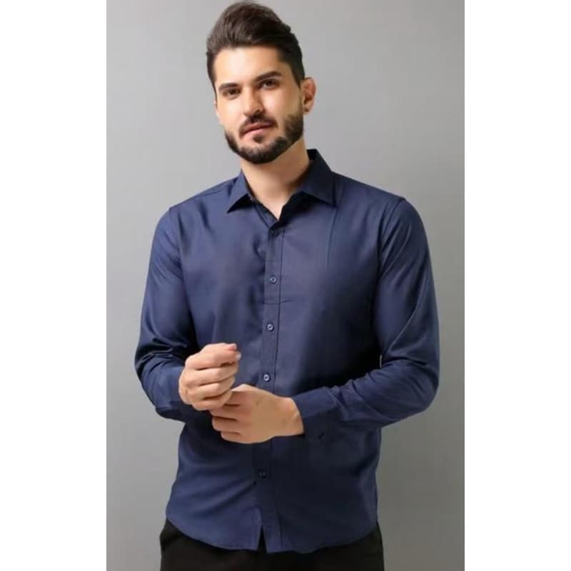 camisa social manga longa slim fit Microleve com elastano não amassa