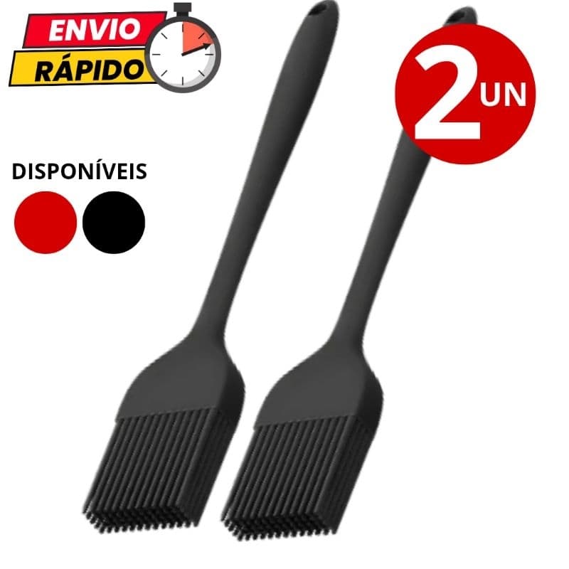 Kit 2 Peças Pincel de Silicone Para Confeitaria Para Cozinha Casa