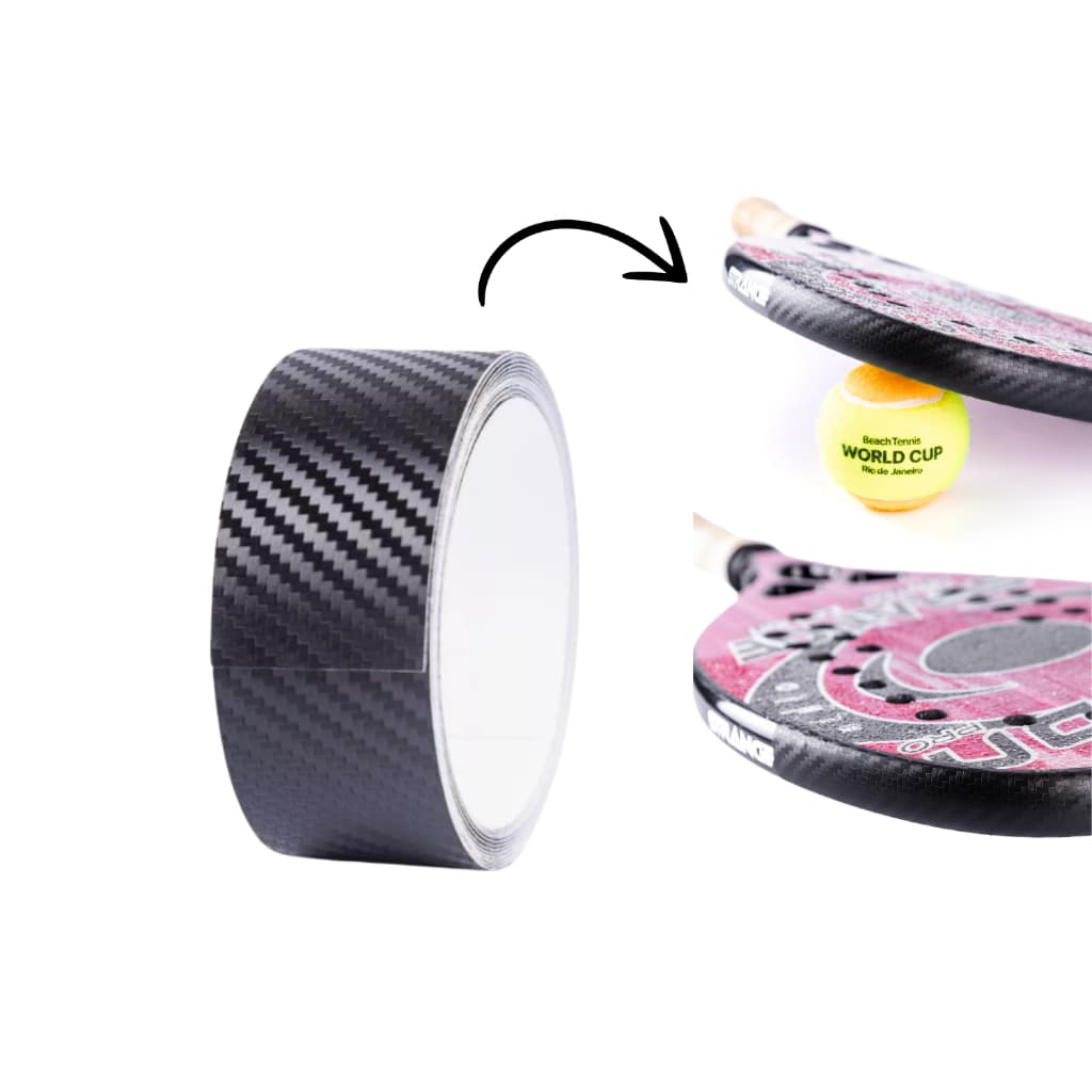 Fita Protetora Carbon 3d para Raquetes De Beach Tennis - Rolo 3cmx5m