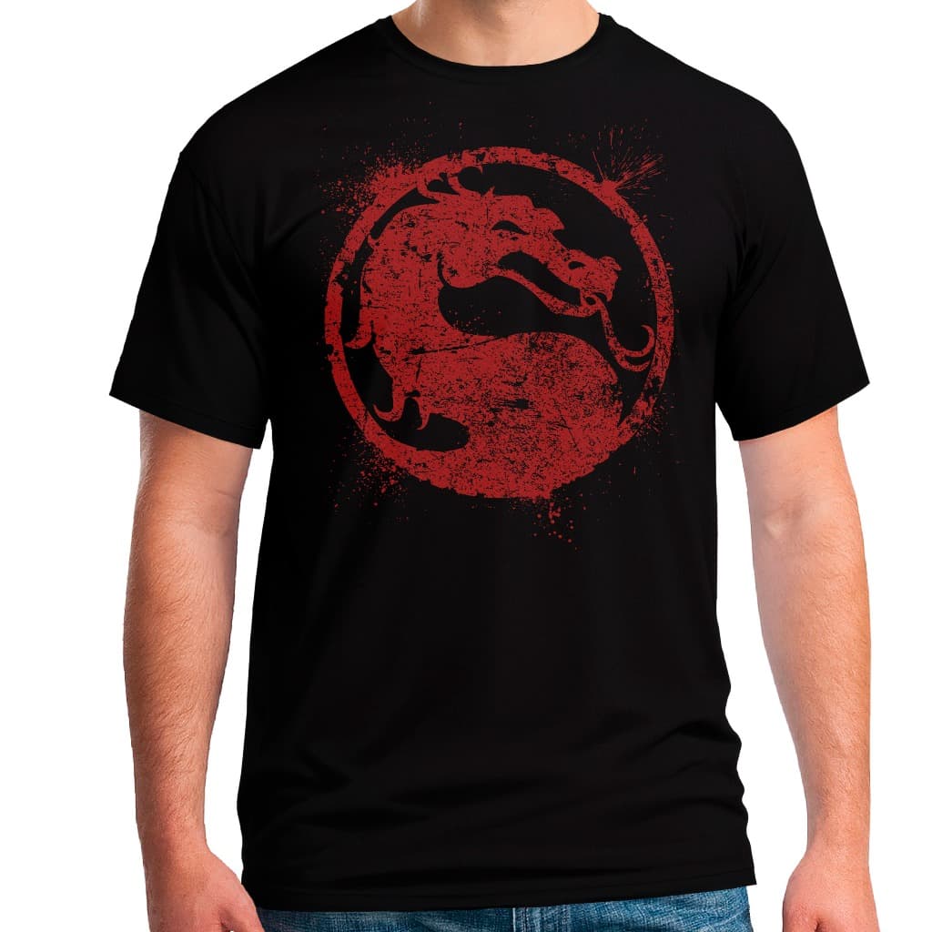 Camiseta Roupa Masculina Símbolo Mortal Kombat Gamer Jogador Luta