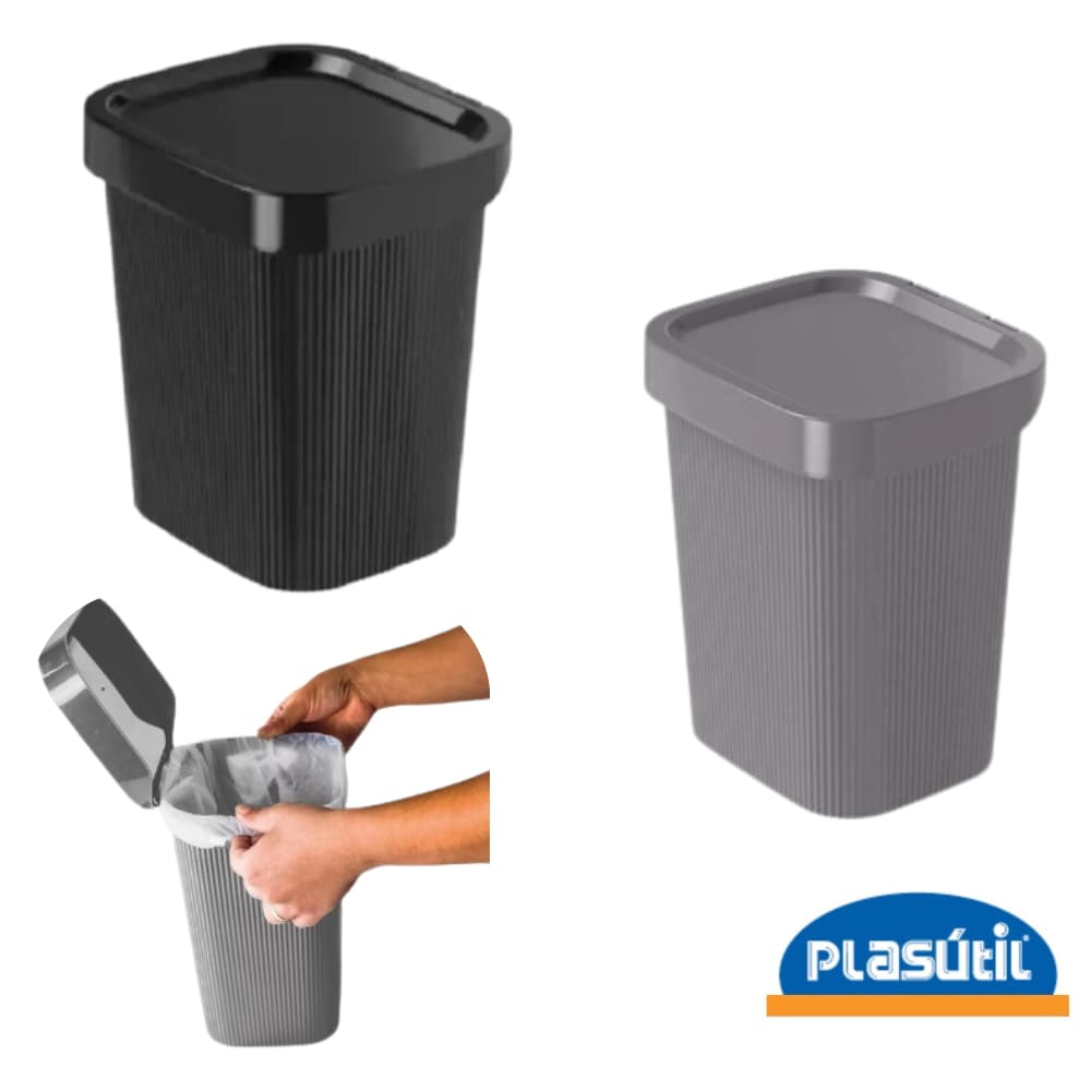 Lixeira de banheiro 4,6L Classic Frisos