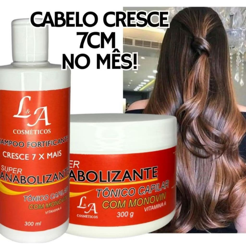 Kit Anabolizante Capilar Crescimento Acelerado até 7 cm por Mês Original