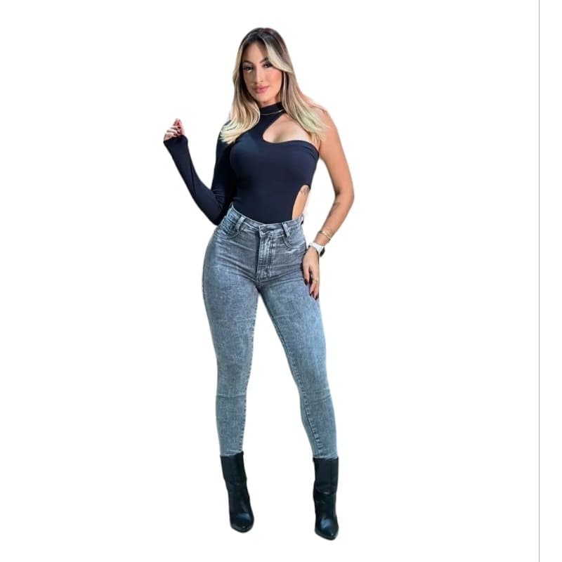 calça jeans Sal e pimenta feminina,calça jeans grafite