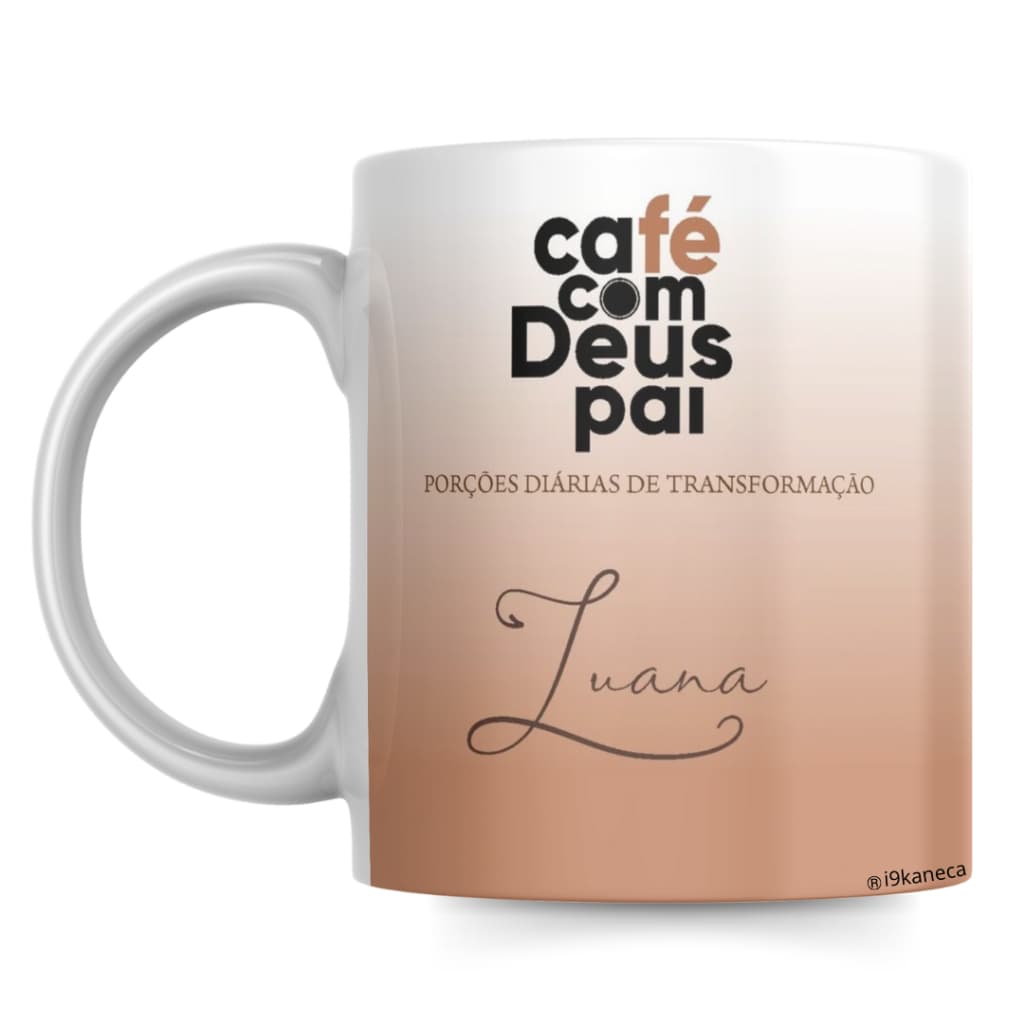 Caneca Lançamento Café com Deus Pai 2025 COM SEU NOME Personalizada Junior Rostirola Presente
