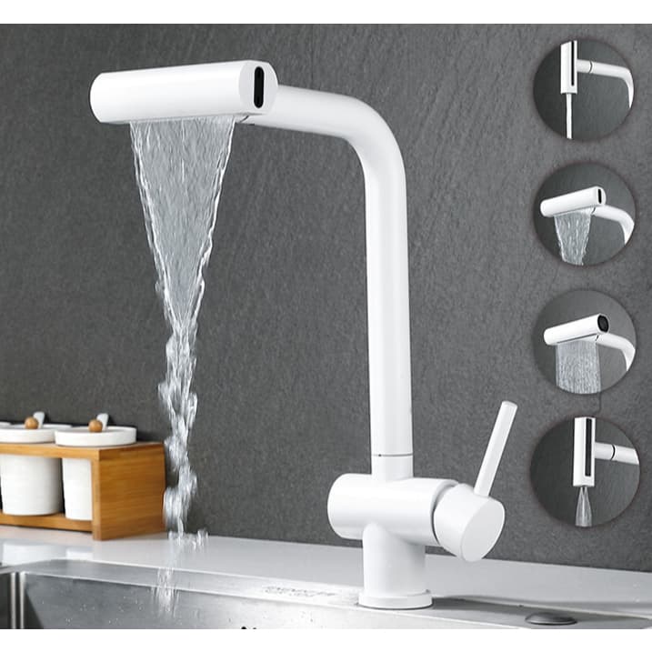 Torneira Cascata Cozinha Gourmet Bancada Misturador Aço Inox 304