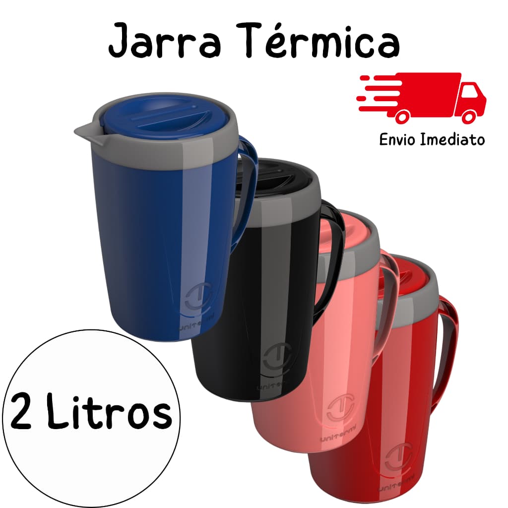 Garrafa Térmica Caribe Jarra 2l Chá Café Suco Água Tererê Unitermi Original