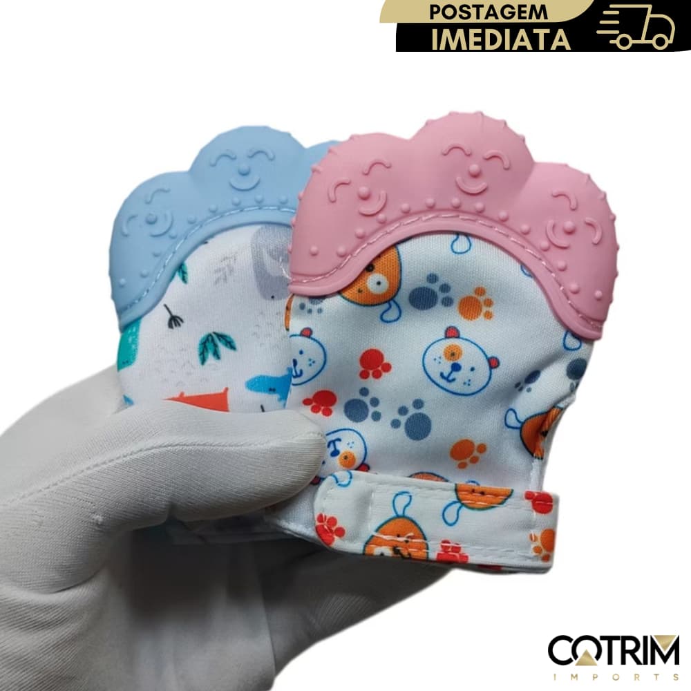 Luva Mordedor De Silicone Para Bebê/Luvinha Para Dentição/Mordedor Para Bebê