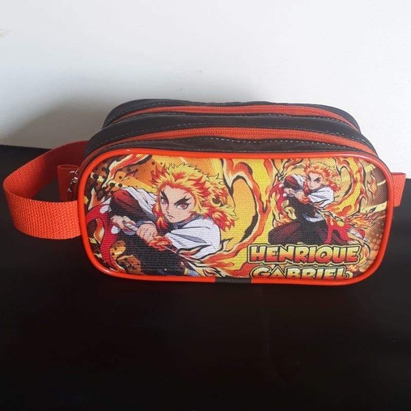 Estojo duplo personalizado Zenitsu Kyojuro Rengoku (Demon Slayer)