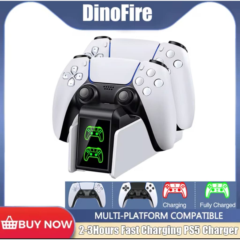 Carregador rápido duplo para ps5, suporte de controle sem fio(gamepad dualsense e dualsense EDGE)