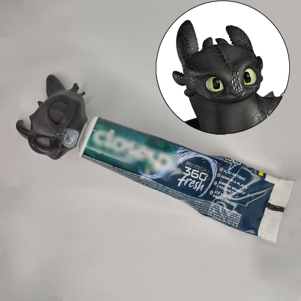 🐲🌑 Tampa de Pasta de Dente do Banguela – Um Toque Divertido e Criativo para o Seu Banheiro! 🐉✨