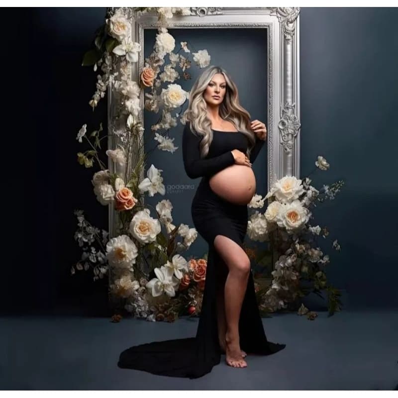 vestido gestante, barriga aparente