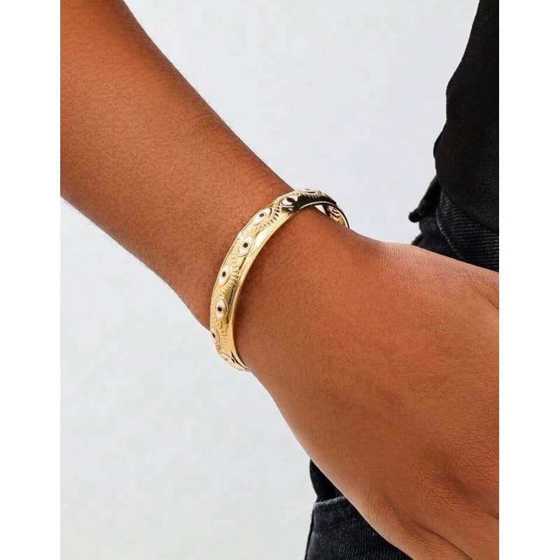 Pulseira, bracelete dourada de olho grego, contra mal olhado estilo boho para mulheres, adorno de joias elegantes