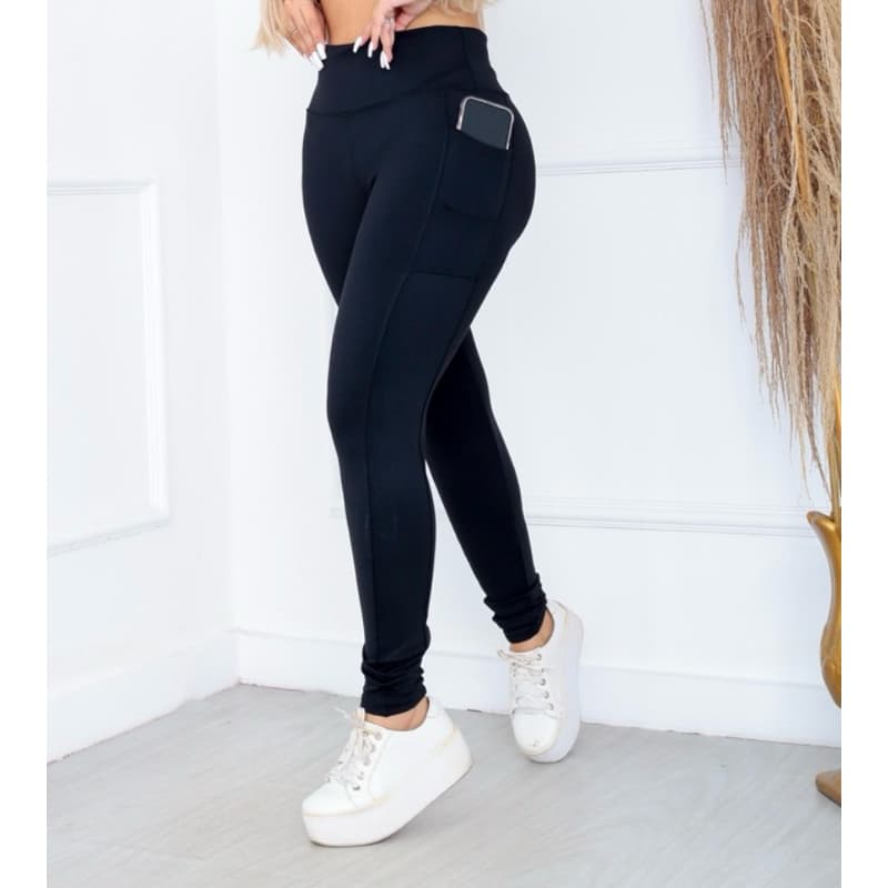 02 LEGGING BOLSO Legging Poliamida com bolso, Cintura Alta, Zero Transparência, Legging Feminina Esportiva