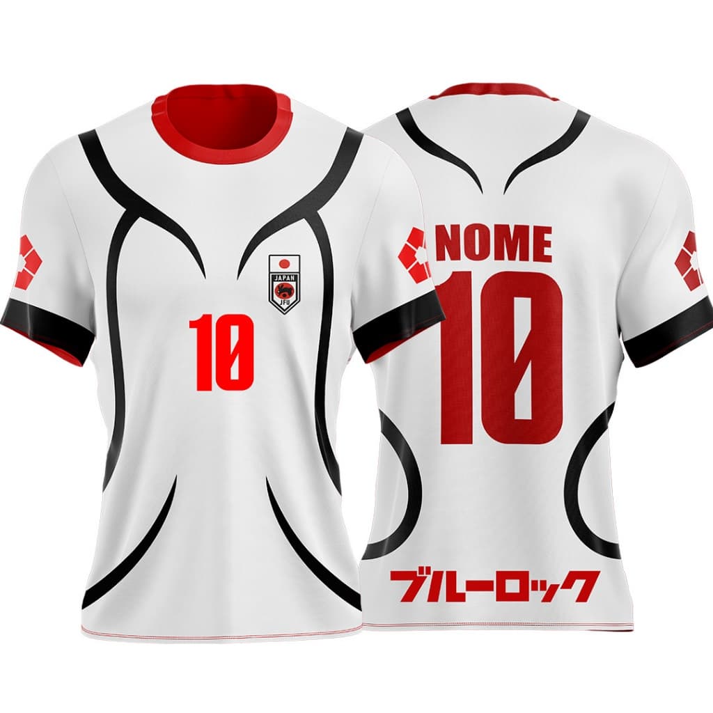 Camiseta Personalizada Japão U20 Blue Lock Anime