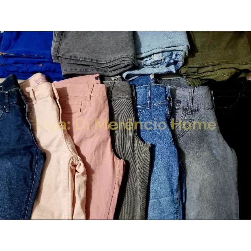 Lote com 5 Calças Jeans Feminina Tamanho 40